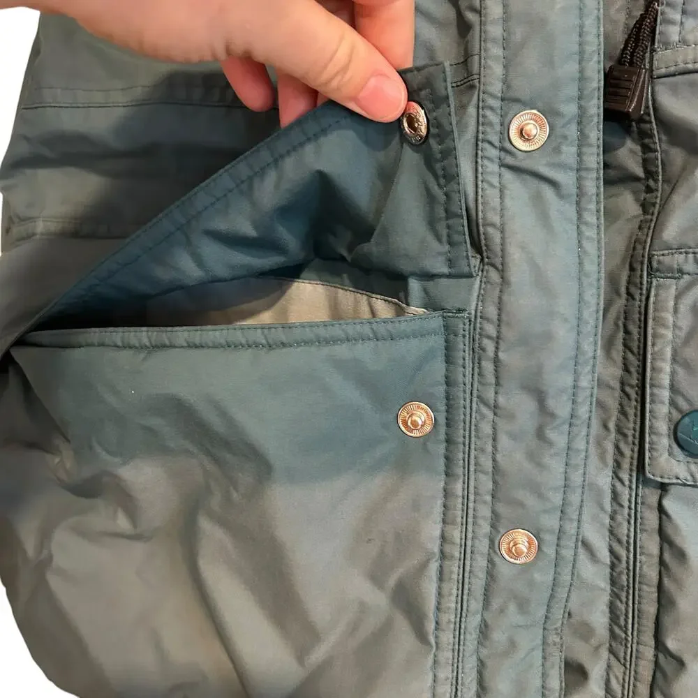 Vintage REI Green Down Filled Vest Mens Sz Large Nylon Puffer Full Zip Outdoor